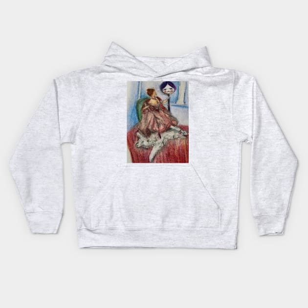 The Bear and the Ballerina Kids Hoodie by Animal Surrealism